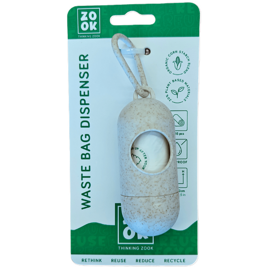 ZOOK POO BAGS DISPENSER + 15 BAGS ROLL