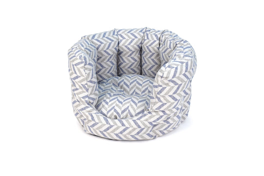 DANUBE - CAT BED - BLUE CHEVRON