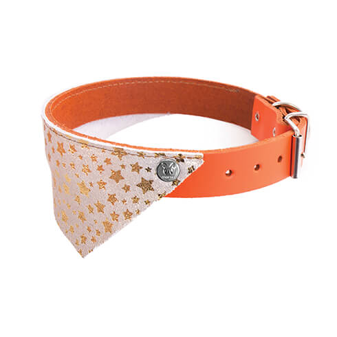 MARTIN SELLIER COLLAR LEATHER MIAMI GOLD/ORANGE