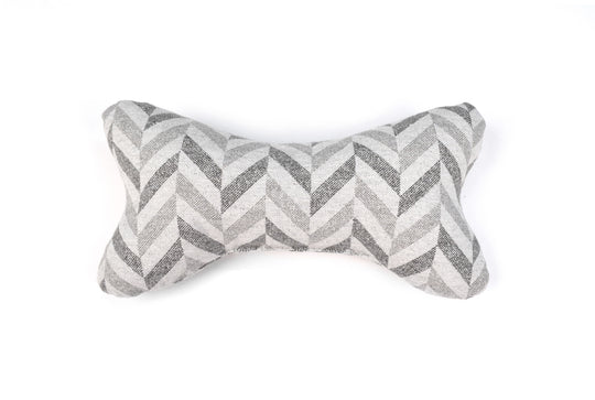 GOA -  BONE DOG  TOY  - GREY CHEVRON