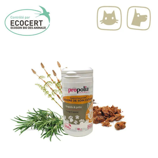 SKIN POWDER FOR PETS WITH PROPOLIS