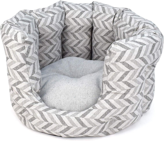 GOA - CAT BED - GREY CHEVRON