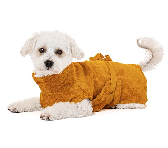 LILLS DOG BATHROBE ORGANIC COTTON AMBER