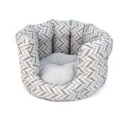 GOA - CAT BED - GREY CHEVRON