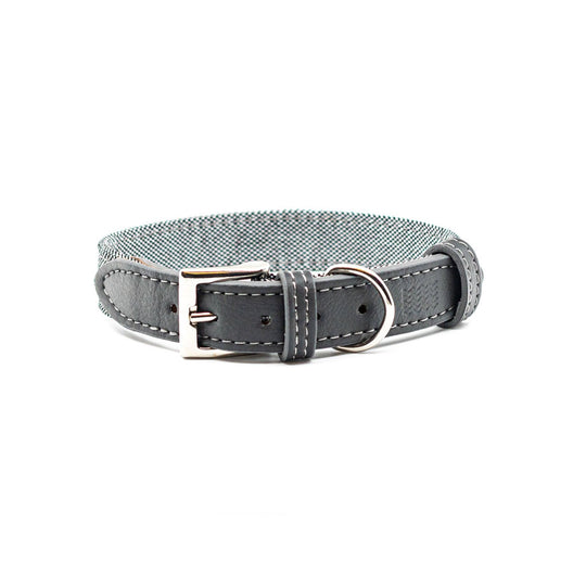 MADISON - RECYCLED LEATHER/ECO-FABRIC DOG COLLAR