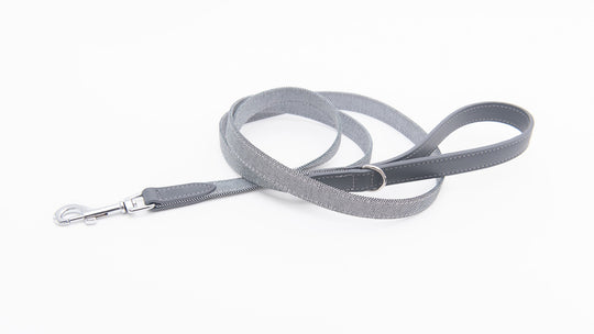 MADISON - RECYCLED LEATHER/ECO-FABRIC DOG LEASH